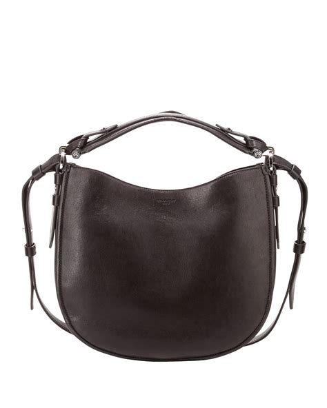 Givenchy Obsedia Small Leather Hobo Bag, Black 